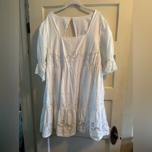 Free People White Eyelet Dress